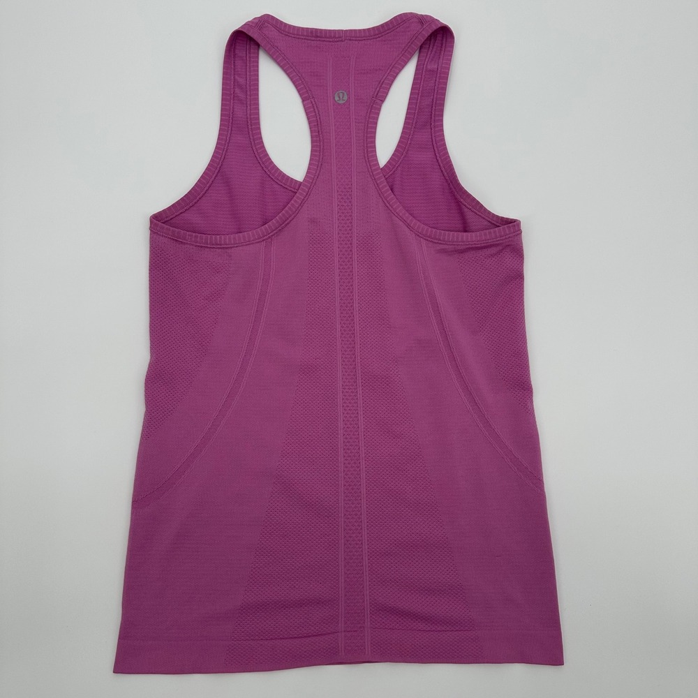 Lululemon Run Swiftly Tech Racerback Tank Top Pink Purple Athletic Yoga Size 6 - Picture 7 of 13